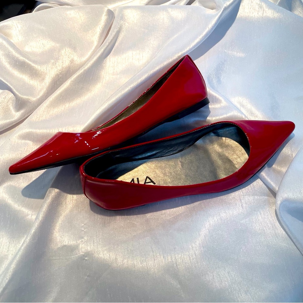 MIA Patent leather red ballerina flats